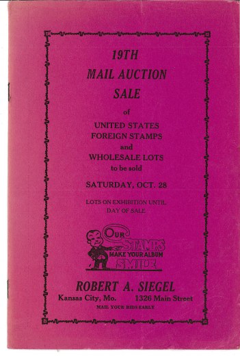 Catalog Cover Sale no. 19 — Siegel Auction Galleries