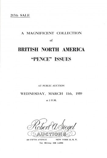Catalog Cover Sale no. 217 — Siegel Auction Galleries