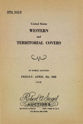 Catalog Cover Sale no. 229 — Siegel Auction Galleries
