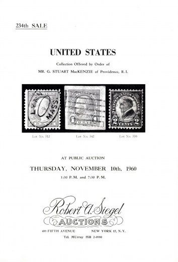 Catalog Cover Sale no. 234 — Siegel Auction Galleries