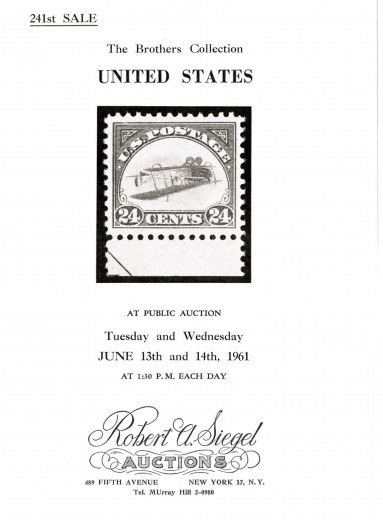 Catalog Cover Sale no. 241 — Siegel Auction Galleries