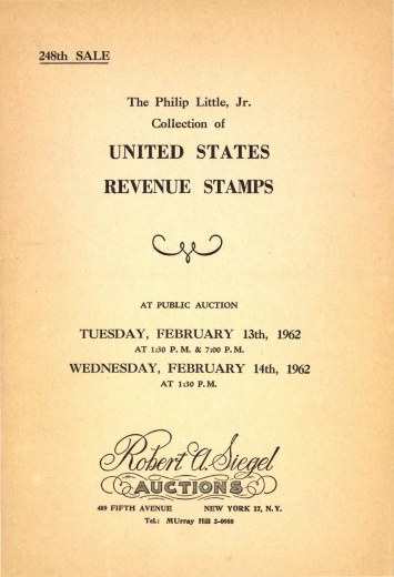 Catalog Cover Sale no. 248 — Siegel Auction Galleries