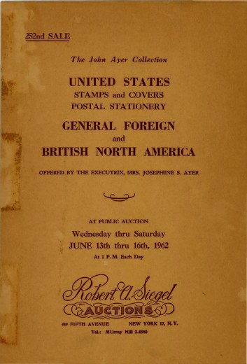 Catalog Cover Sale no. 252 — Siegel Auction Galleries