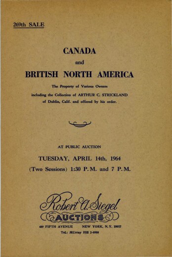 Catalog Cover Sale no. 269 — Siegel Auction Galleries