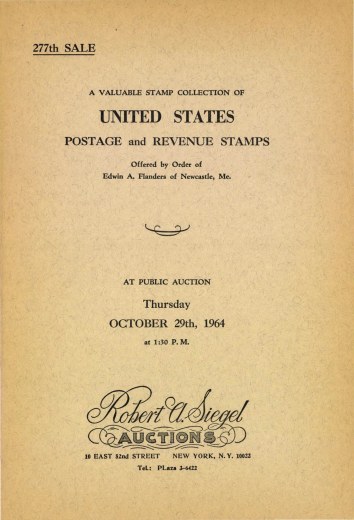 Catalog Cover Sale no. 277 — Siegel Auction Galleries