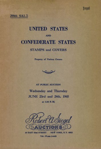Catalog Cover Sale no. 288 — Siegel Auction Galleries