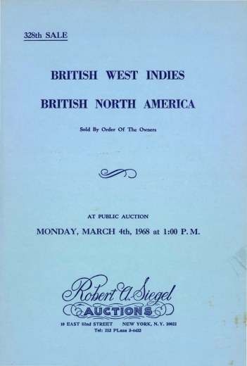 Catalog Cover Sale no. 328 — Siegel Auction Galleries