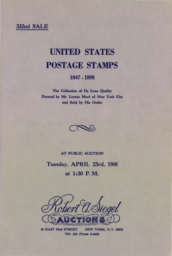 Catalog Cover Sale no. 332 — Siegel Auction Galleries