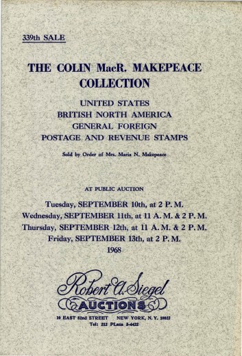Catalog Cover Sale no. 339 — Siegel Auction Galleries