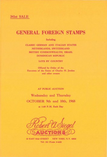Catalog Cover Sale no. 341 — Siegel Auction Galleries