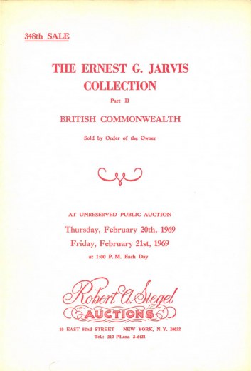 Catalog Cover Sale no. 348 — Siegel Auction Galleries