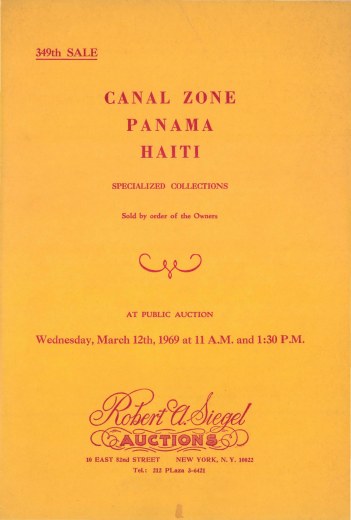 Catalog Cover Sale no. 349 — Siegel Auction Galleries