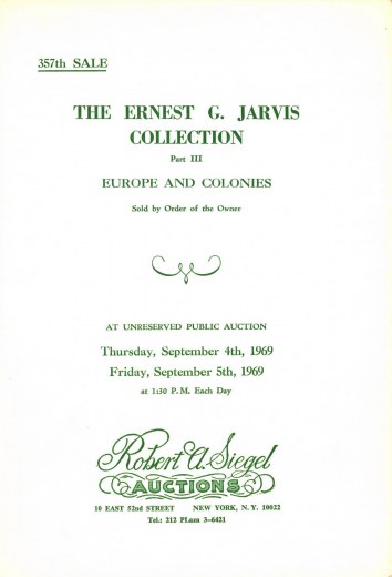Catalog Cover Sale no. 357 — Siegel Auction Galleries