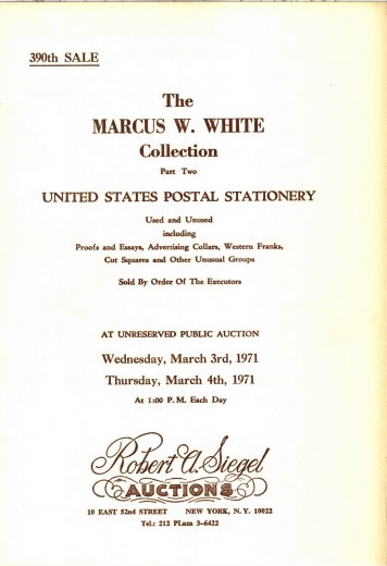 Catalog Cover Sale no. 390 — Siegel Auction Galleries