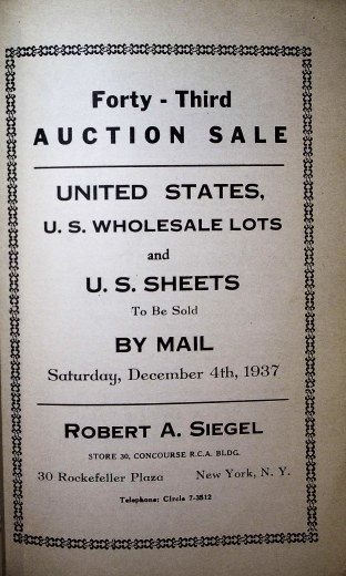 Catalog Cover Sale no. 43 — Siegel Auction Galleries
