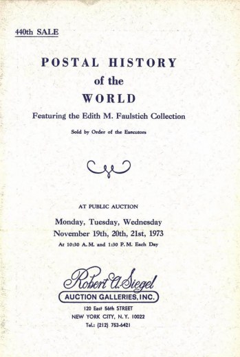 Catalog Cover Sale no. 440 — Siegel Auction Galleries