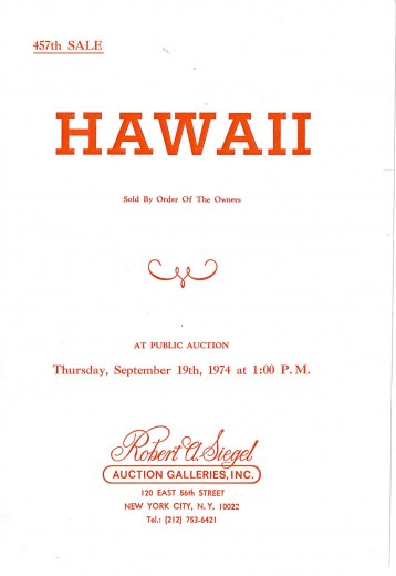 Catalog Cover Sale no. 457 — Siegel Auction Galleries