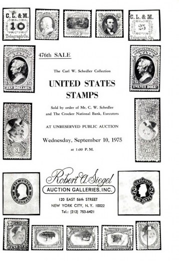 Catalog Cover Sale no. 476 — Siegel Auction Galleries