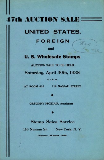 Catalog Cover Sale no. 47 — Siegel Auction Galleries