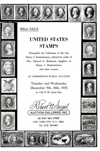 Catalog Cover Sale no. 482 — Siegel Auction Galleries