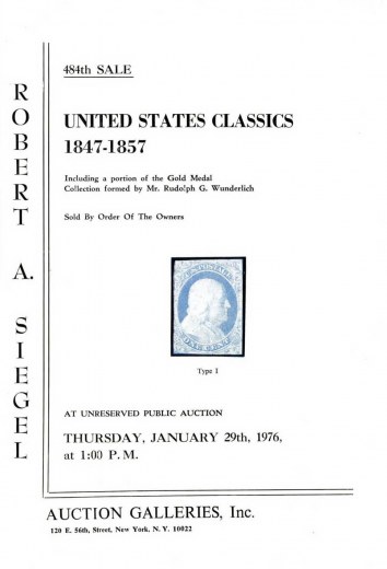 Catalog Cover Sale no. 484 — Siegel Auction Galleries