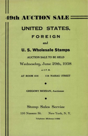 Catalog Cover Sale no. 49 — Siegel Auction Galleries