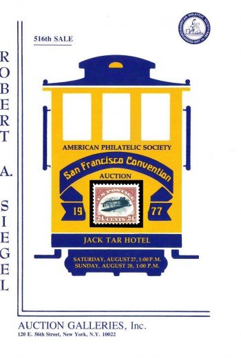 Catalog Cover Sale no. 516 — Siegel Auction Galleries