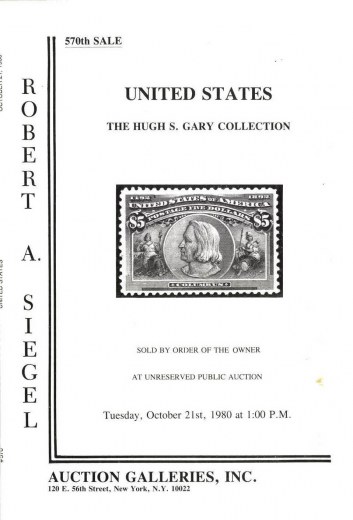 Catalog Cover Sale no. 570 — Siegel Auction Galleries