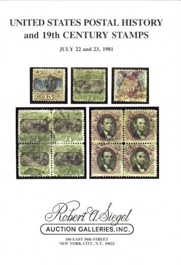 Catalog Cover Sale no. 583 — Siegel Auction Galleries
