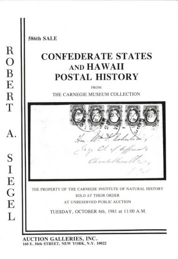 Catalog Cover Sale no. 586 — Siegel Auction Galleries