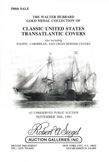 Catalog Cover Sale no. 590 — Siegel Auction Galleries