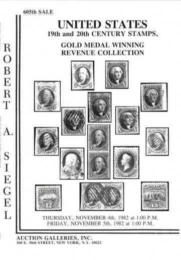 Catalog Cover Sale no. 605 — Siegel Auction Galleries