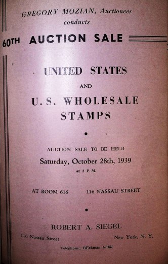 Catalog Cover Sale no. 60 — Siegel Auction Galleries