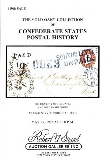 Catalog Cover Sale no. 619 — Siegel Auction Galleries