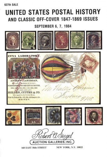 Catalog Cover Sale no. 637 — Siegel Auction Galleries