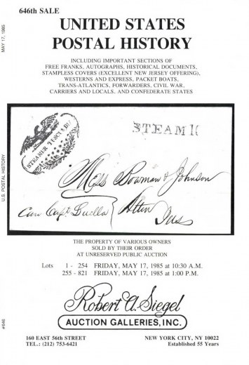 Catalog Cover Sale no. 646 — Siegel Auction Galleries