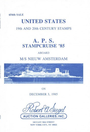 Catalog Cover Sale no. 654 — Siegel Auction Galleries