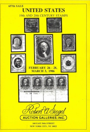 Catalog Cover Sale no. 657 — Siegel Auction Galleries