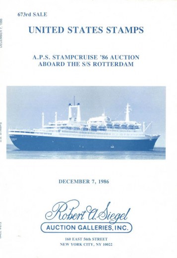 Catalog Cover Sale no. 673 — Siegel Auction Galleries