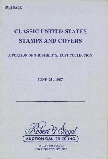 Catalog Cover Sale no. 681 — Siegel Auction Galleries