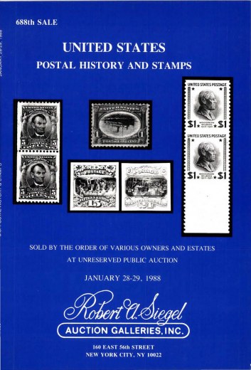 Catalog Cover Sale no. 688 — Siegel Auction Galleries