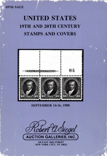 Catalog Cover Sale no. 697 — Siegel Auction Galleries