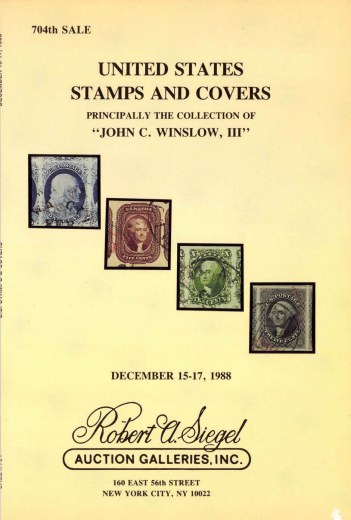 Catalog Cover Sale no. 704 — Siegel Auction Galleries