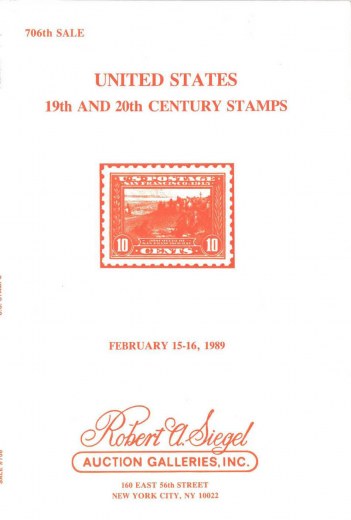 Catalog Cover Sale no. 706 — Siegel Auction Galleries