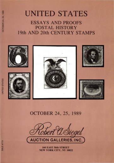 Catalog Cover Sale no. 713 — Siegel Auction Galleries