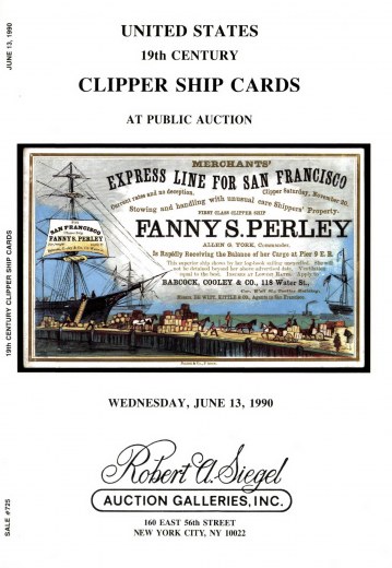 Catalog Cover Sale no. 725 — Siegel Auction Galleries