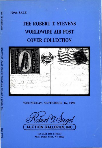 Catalog Cover Sale no. 729 — Siegel Auction Galleries
