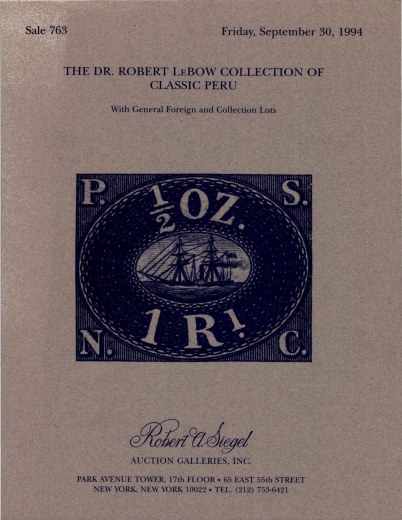 Catalog Cover Sale no. 763 — Siegel Auction Galleries