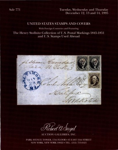 Catalog Cover Sale no. 771 — Siegel Auction Galleries