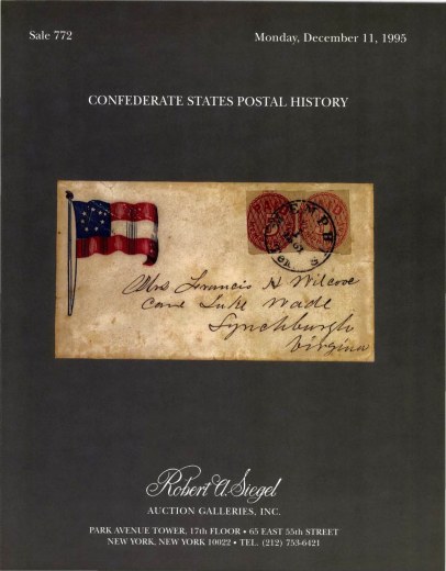 Catalog Cover Sale no. 772 — Siegel Auction Galleries
